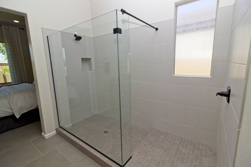 Contemporary bathroom with walk-in shower